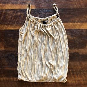 H&M gold glitter blouse